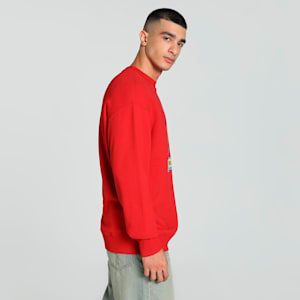 GRAPHICS "Technisch" Men's Relaxed Fit Crew-Neck Sweatshirt, For All Time Red, extralarge-IND